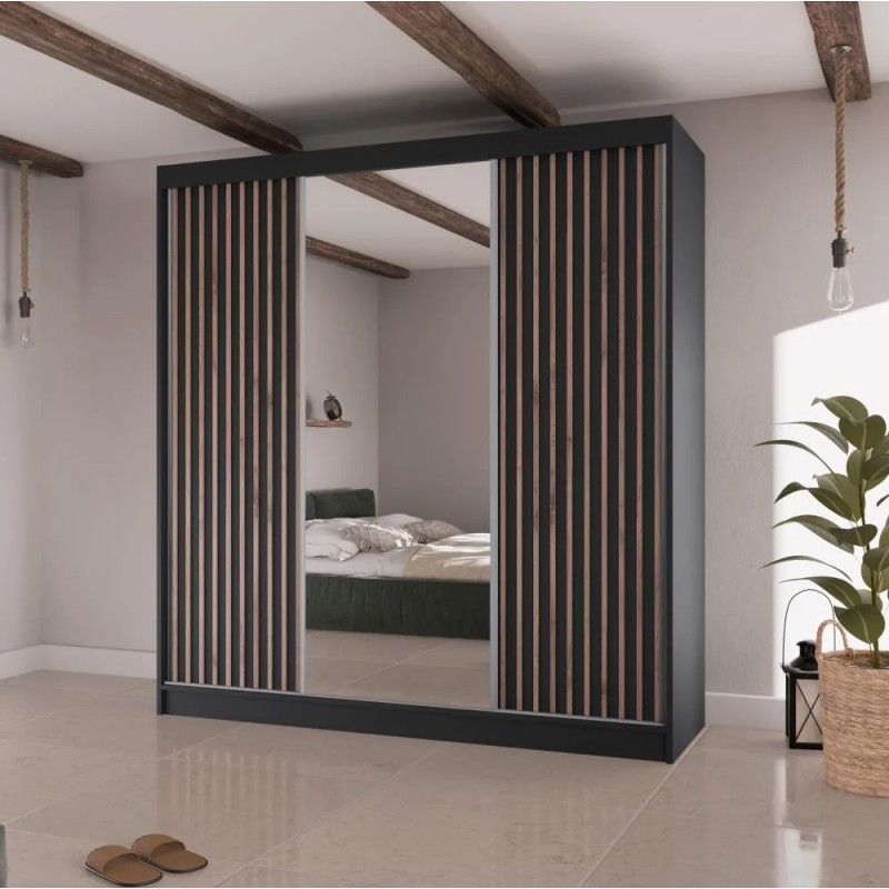 Szafa przesuwna z Lustrem i Lamelami LICO II