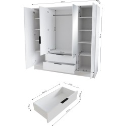 Szafa z drzwiami skrzydłowymi NIKO