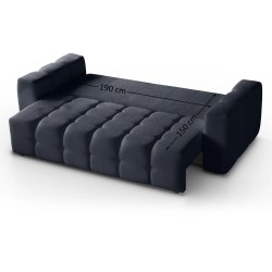 Zestaw wypoczynkowy BONA Sofa + Fotel + Pufa