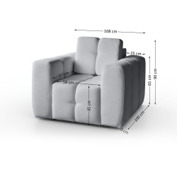 Nowoczesny fotel wypoczynkowy Bona