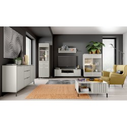 kolekcja mebli w aranżacji w salonie od BeautySofa24 w kolorze kaszmirowym