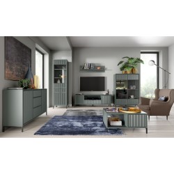 komplet mebli Linna green stone w salonie