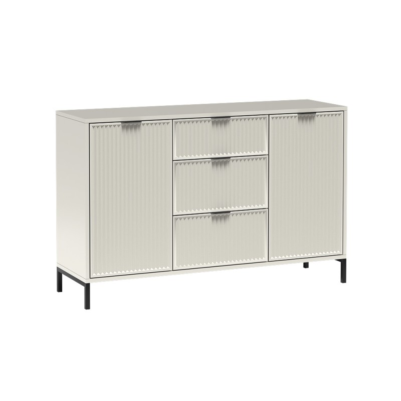 Duża Komoda Linna z Ryflowanym Frontem