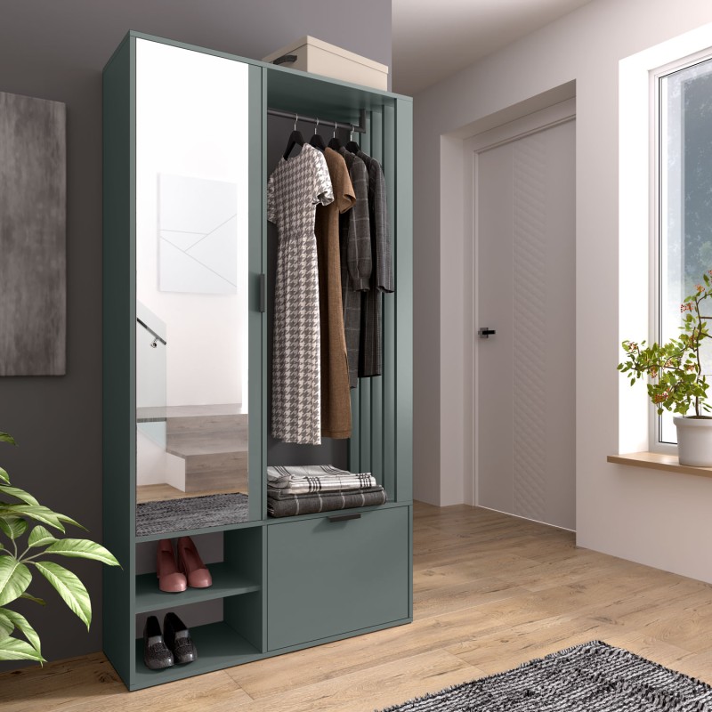 Garderoba z lustrem LIMO PLUS 100 cm – z siedziskiem lub bez