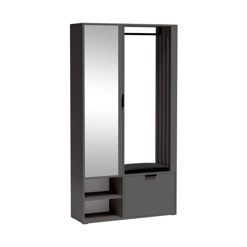 Garderoba z lustrem LIMO PLUS 100 cm – z siedziskiem lub bez