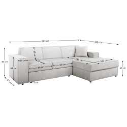 Narożnik z funkcją spania PEDRO – nowoczesny, wygodny, praktyczny