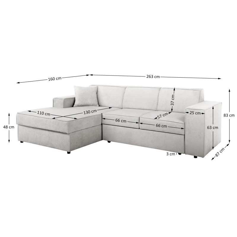 Narożnik z funkcją spania PEDRO – nowoczesny, wygodny, praktyczny