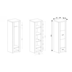 Szafa jednodrzwiowa POLIS – nowoczesna i funkcjonalna