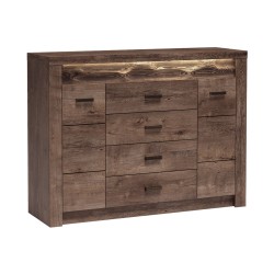 Komoda POLIS – pojemna komoda z 4 szufladami i 2 szafkami