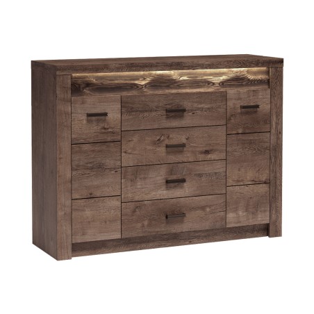 Komoda POLIS – pojemna komoda z 4 szufladami i 2 szafkami