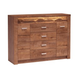 Komoda POLIS – pojemna komoda z 4 szufladami i 2 szafkami