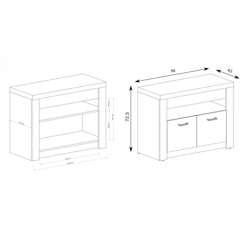 Szafka RTV POLIS – kompaktowy mebel pod TV
