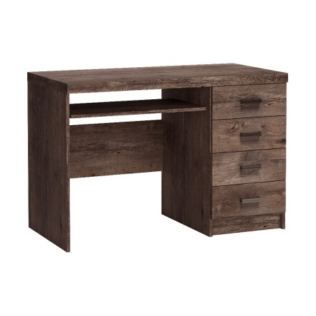 Biurko POLIS – nowoczesne biurko z 4 szufladami i półką