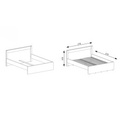 Łóżko POLIS – nowoczesne łóżko 160×200 cm z oświetleniem LED