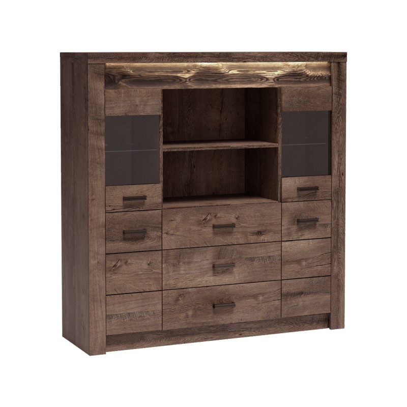 Witryna POLIS – kredens z szufladami i podświetleniem