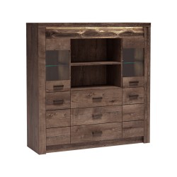 Witryna POLIS – kredens z szufladami i podświetleniem