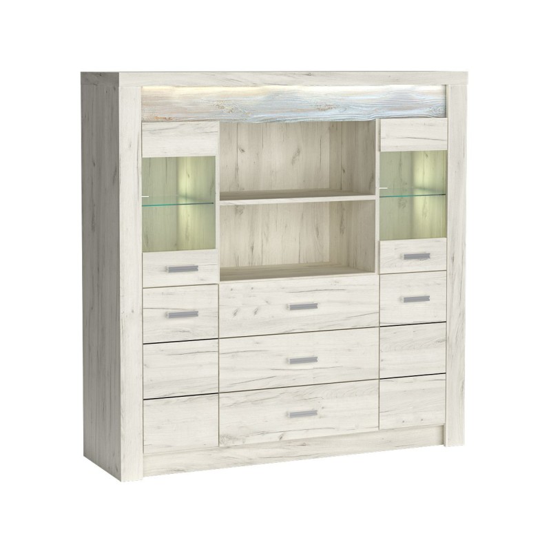 Witryna POLIS – kredens z szufladami i podświetleniem