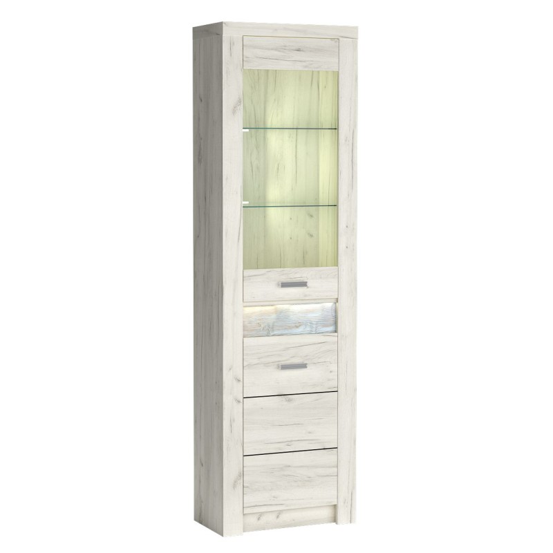 Witryna narożna POLIS z oświetleniem LED