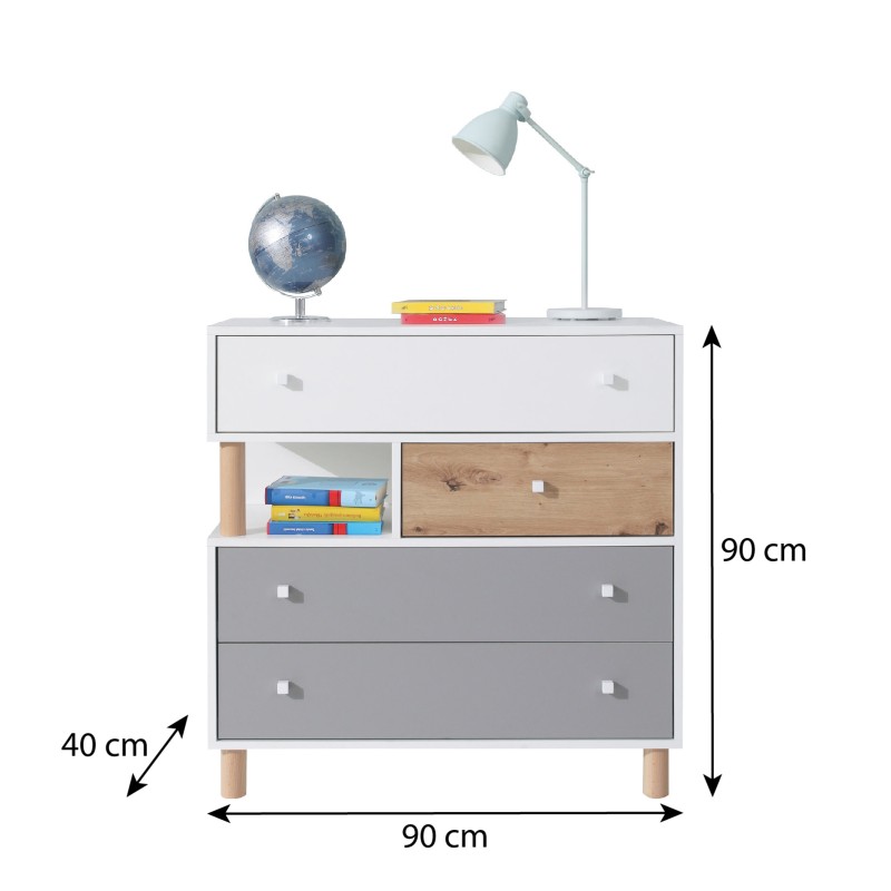 Komoda Figo 90 cm – nowoczesny design i praktyczne przechowywanie