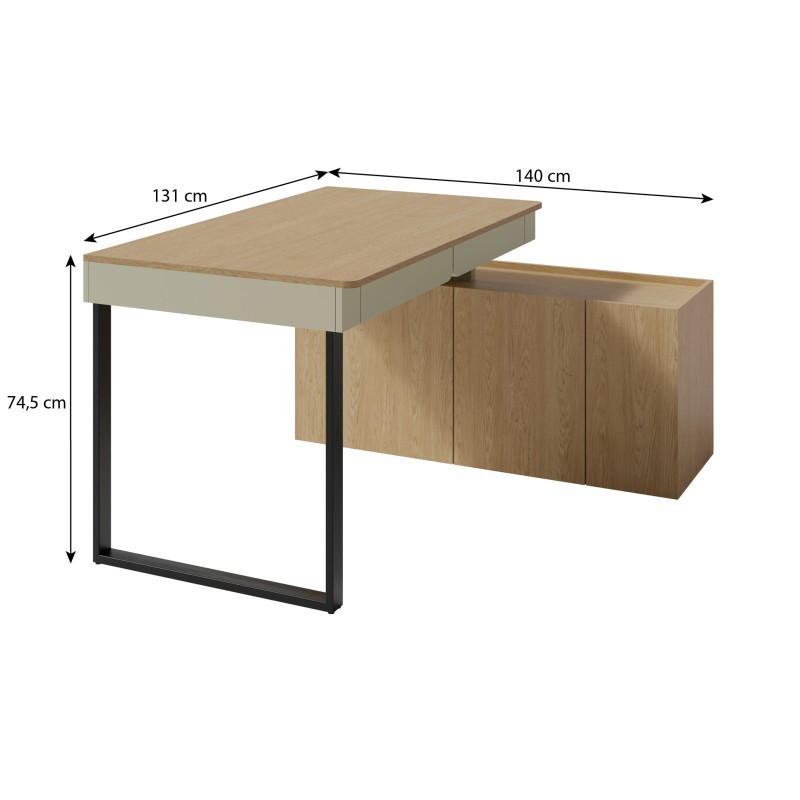 Biurko z komodą LICO – nowoczesne i funkcjonalne