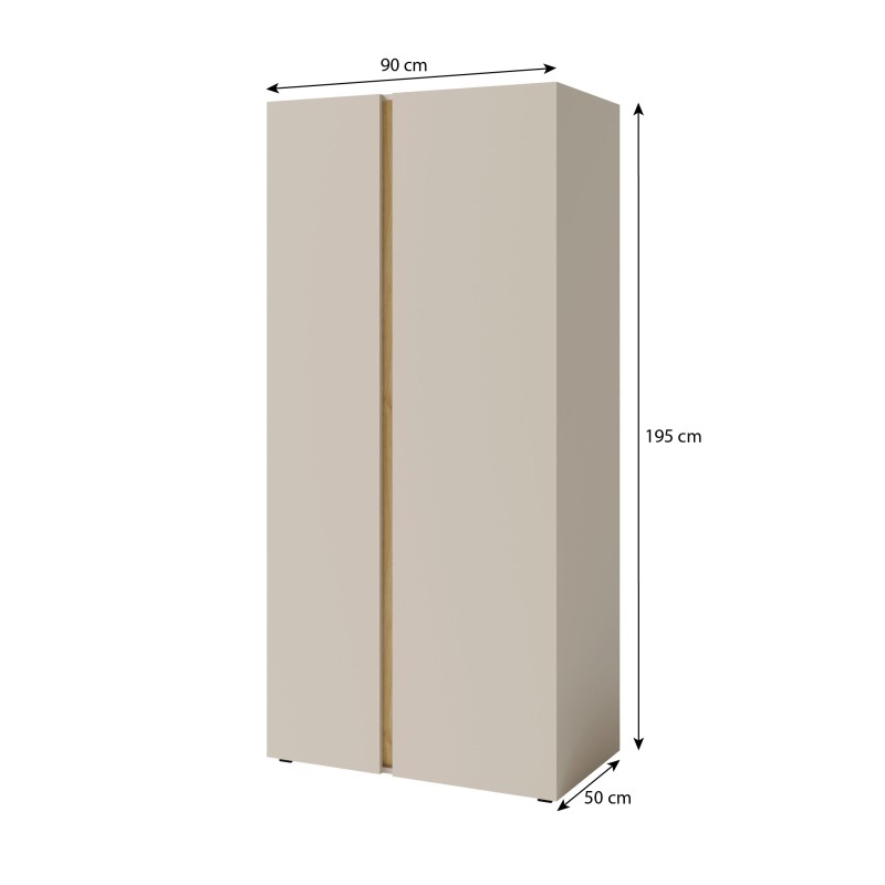 Szafa dwudrzwiowa LICO – nowoczesna, do pokoju młodzieżowego