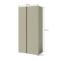 Szafa dwudrzwiowa LICO – nowoczesna, do pokoju młodzieżowego