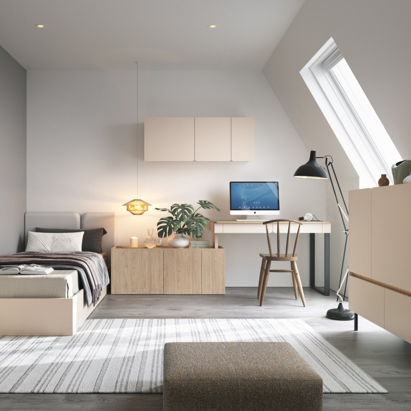 Szafa dwudrzwiowa LICO – nowoczesna, do pokoju młodzieżowego