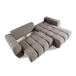 Narożnik FERIO – sofa z funkcją spania i uniwersalną otomaną