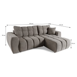 Narożnik FERIO – sofa z funkcją spania i uniwersalną otomaną