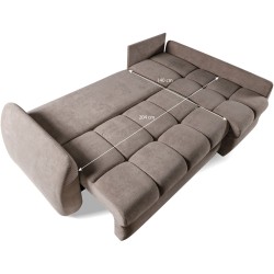 Narożnik GLAVI z funkcją spania i pojemnikiem na pościel – komfort i styl