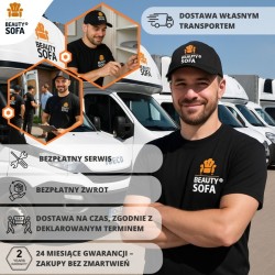 Sofa PURO 3-osobowa z funkcją spania i pojemnikiem – elegancja i komfort