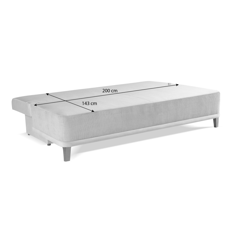 Sofa RISO 3-osobowa z funkcją spania i pojemnikiem