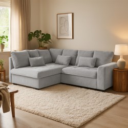 Narożnik RAMO z funkcją spania i topperem gratis – duża powierzchnia 160×200 cm