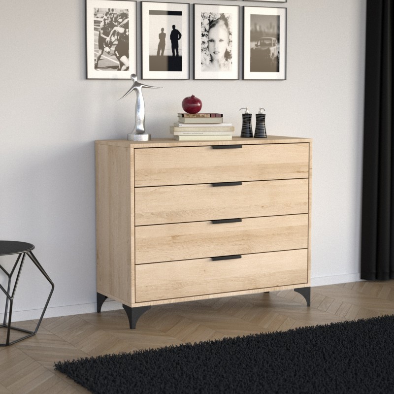 Komoda HOME 4 szuflady – nowoczesna komoda do salonu i sypialni