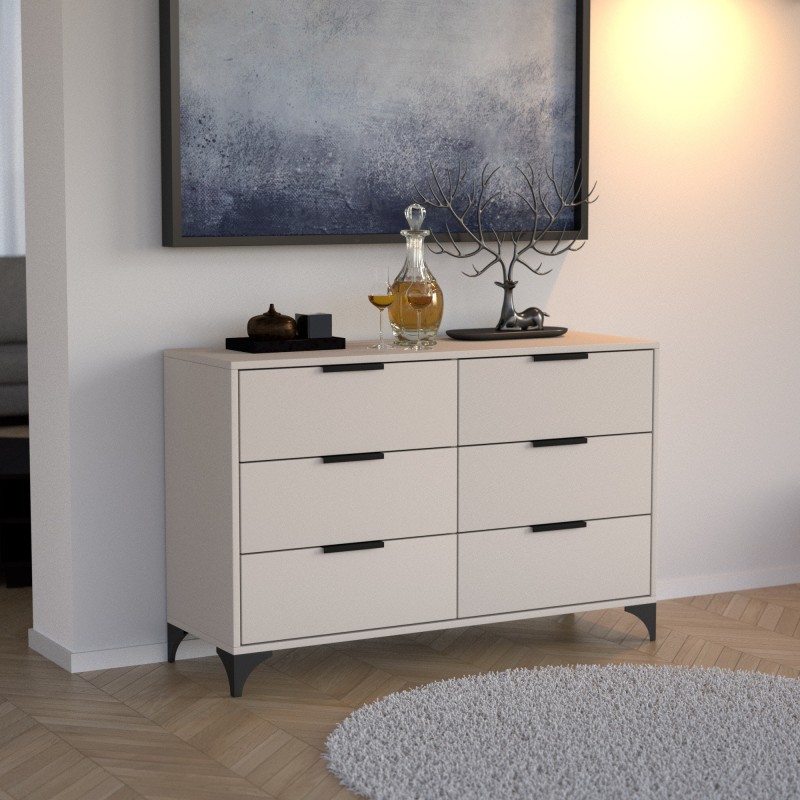 Komoda z 6 szufladami HOME  – nowoczesna, pojemna, praktyczna