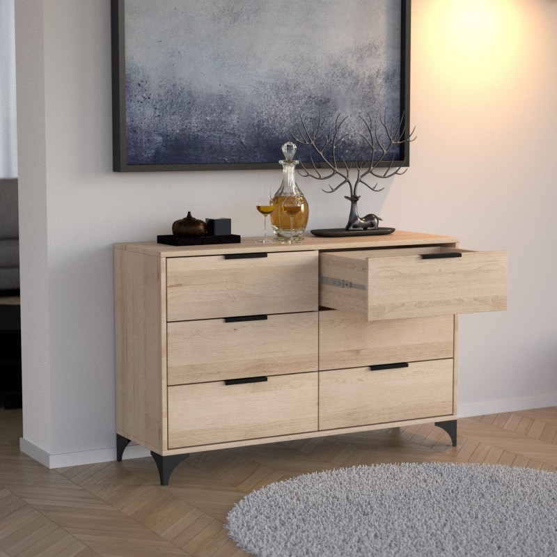 Komoda z 6 szufladami HOME  – nowoczesna, pojemna, praktyczna