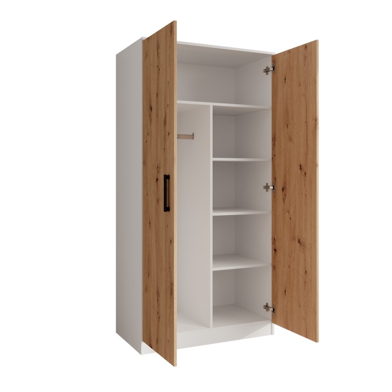 Szafa uchylna TREND 90 cm – nowoczesna, pojemna, z drążkiem i półkami