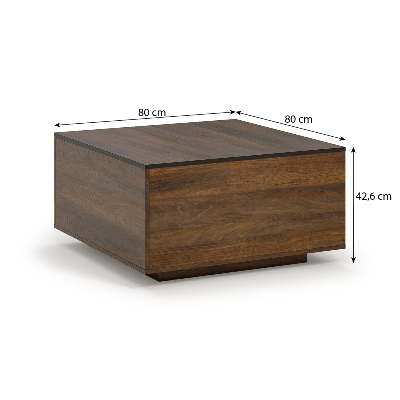 Kwadratowy stolik kawowy FELIA – nowoczesny i funkcjonalny