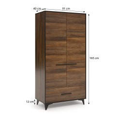 Szafa 2-drzwiowa z szufladą FELIA – nowoczesna i praktyczna