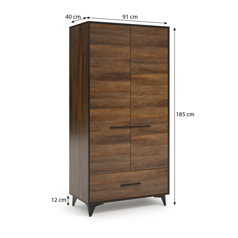 Szafa 2-drzwiowa z szufladą FELIA – nowoczesna i praktyczna