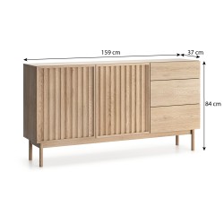 Komoda SAPPORO 3 szuflady i 2 drzwi | Nowoczesna i pojemna