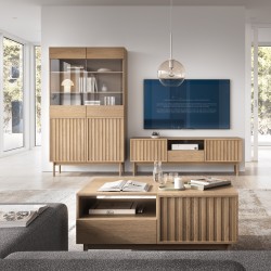 Komoda z 3 drzwiami SAPPORO – nowoczesna komoda  z systemem Push-to-Open