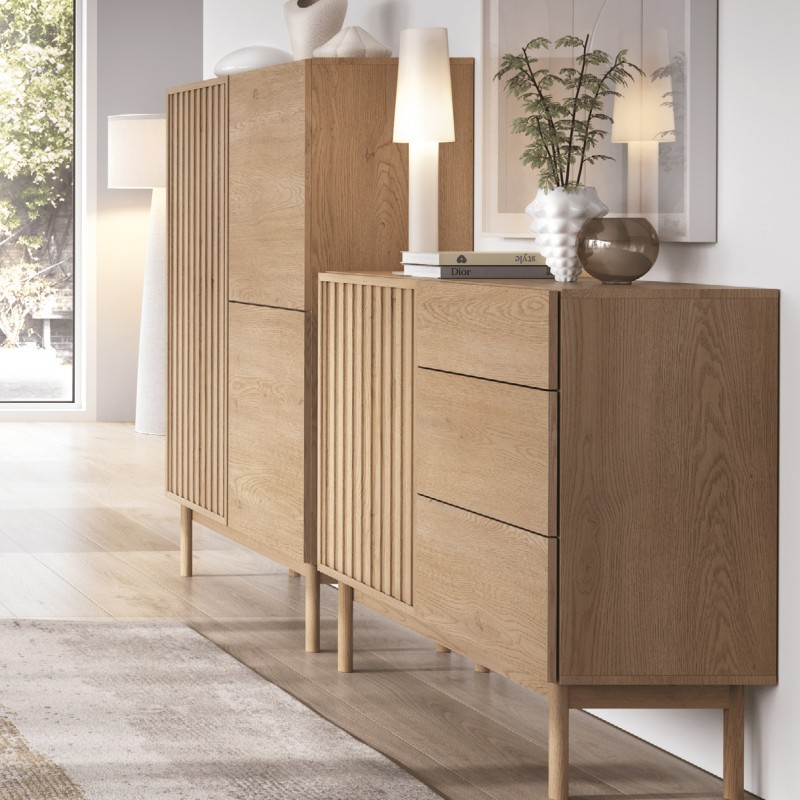 Stolik nocny SAPPORO  – elegancki, funkcjonalny, Push-to-Open