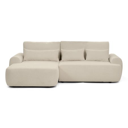 Narożnik OLIVER z funkcją spania i pojemnikiem – Bouclé