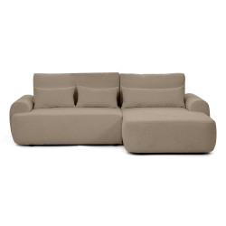 Narożnik OLIVER z funkcją spania i pojemnikiem – Bouclé