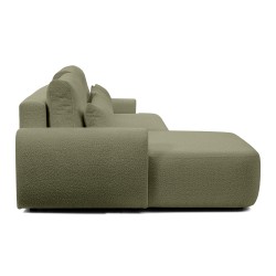 Narożnik OLIVER z funkcją spania i pojemnikiem – Bouclé