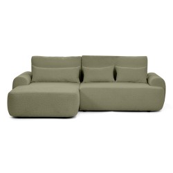 Narożnik OLIVER z funkcją spania i pojemnikiem – Bouclé