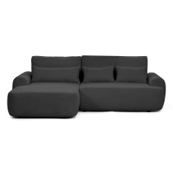 Narożnik OLIVER z funkcją spania i pojemnikiem – Bouclé