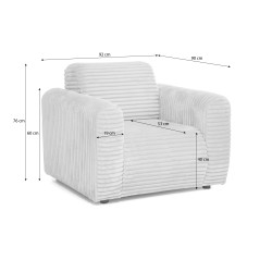 Fotel PUERTO w tkaninie Tilia – styl i komfort do salonu