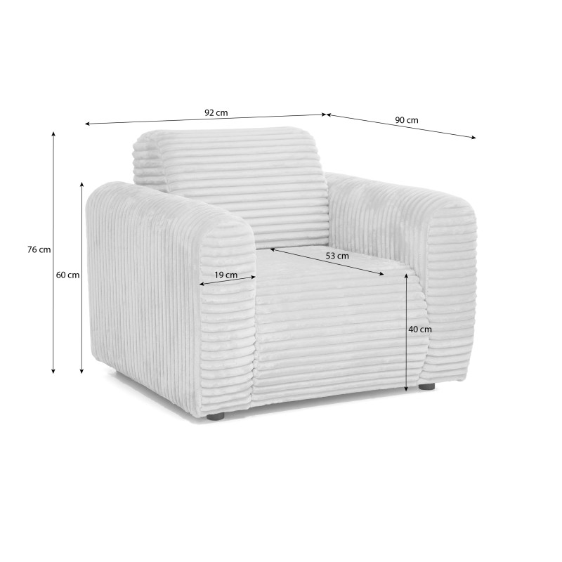 Fotel PUERTO w tkaninie Tilia – styl i komfort do salonu